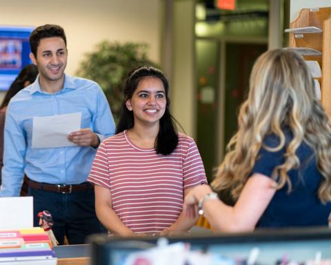 students registering for classes